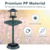 Bird Bath Feeder with Solar Light for Garden Backyard Decor