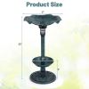 Birdbath with Bird Feeder and Flower Planter for Outdoor Decor