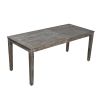 [Not allowed to sell to Wayfair] Acacia Wood Outdoor Dining Table And Chairs Suitable For Patio; Balcony Or Backyard