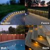 4pcs Solar Wall Light Garden Outdoor; Waterproof Stair Lights With Light Control; For Garden Yard Porch Wedding Party Decor